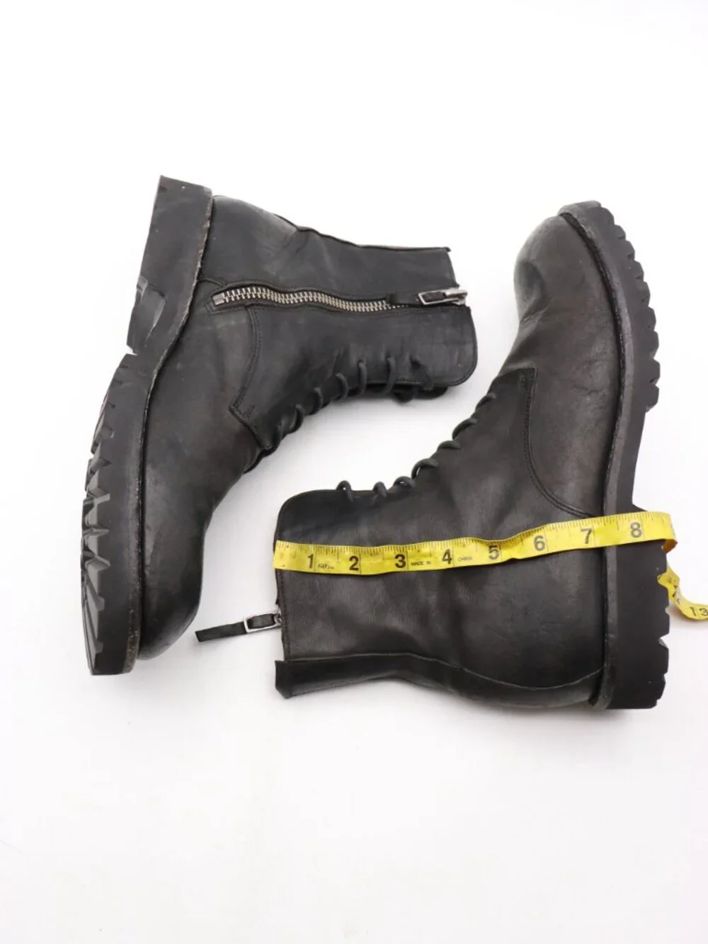 ARI Soho Boots Zip Ankle Bootie Men's EU 44 Black Leather Zip Handmade in Italy